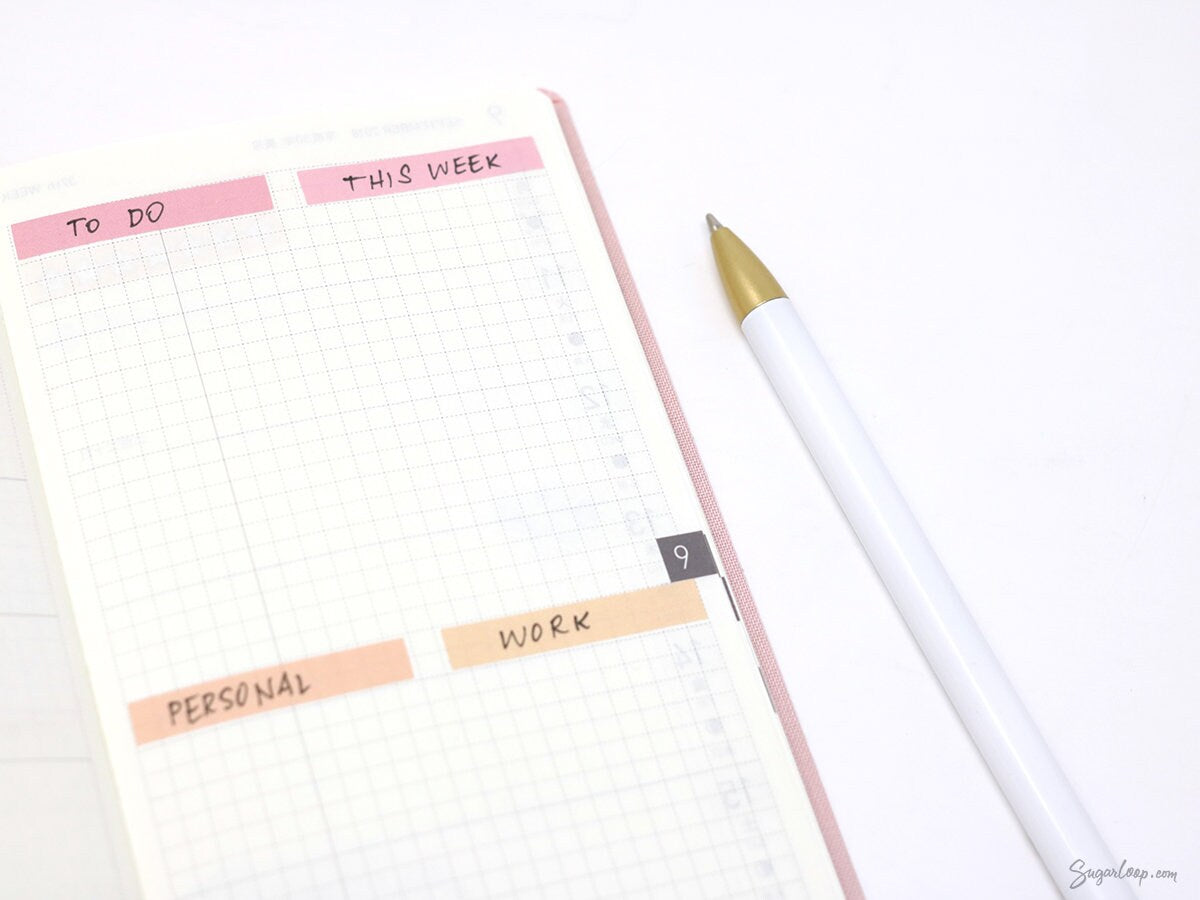 Header Title List Label Bujo Planner Stickers: 0.25in (6 mm) Tall Pastel Rainbow, Planner Essentials