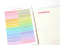 Header Title List Label Bujo Planner Stickers: 0.25in (6 mm) Tall Rainbow Pastel, Planner Essentials