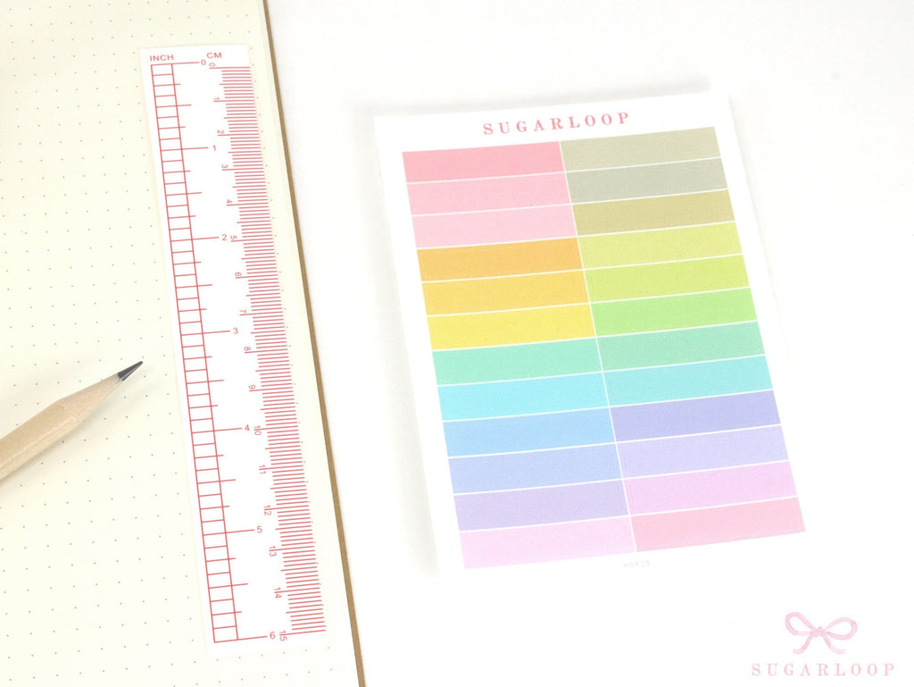 Header Title List Label Bujo Planner Stickers: 0.25in (6 mm) Tall Rainbow Pastel, Planner Essentials