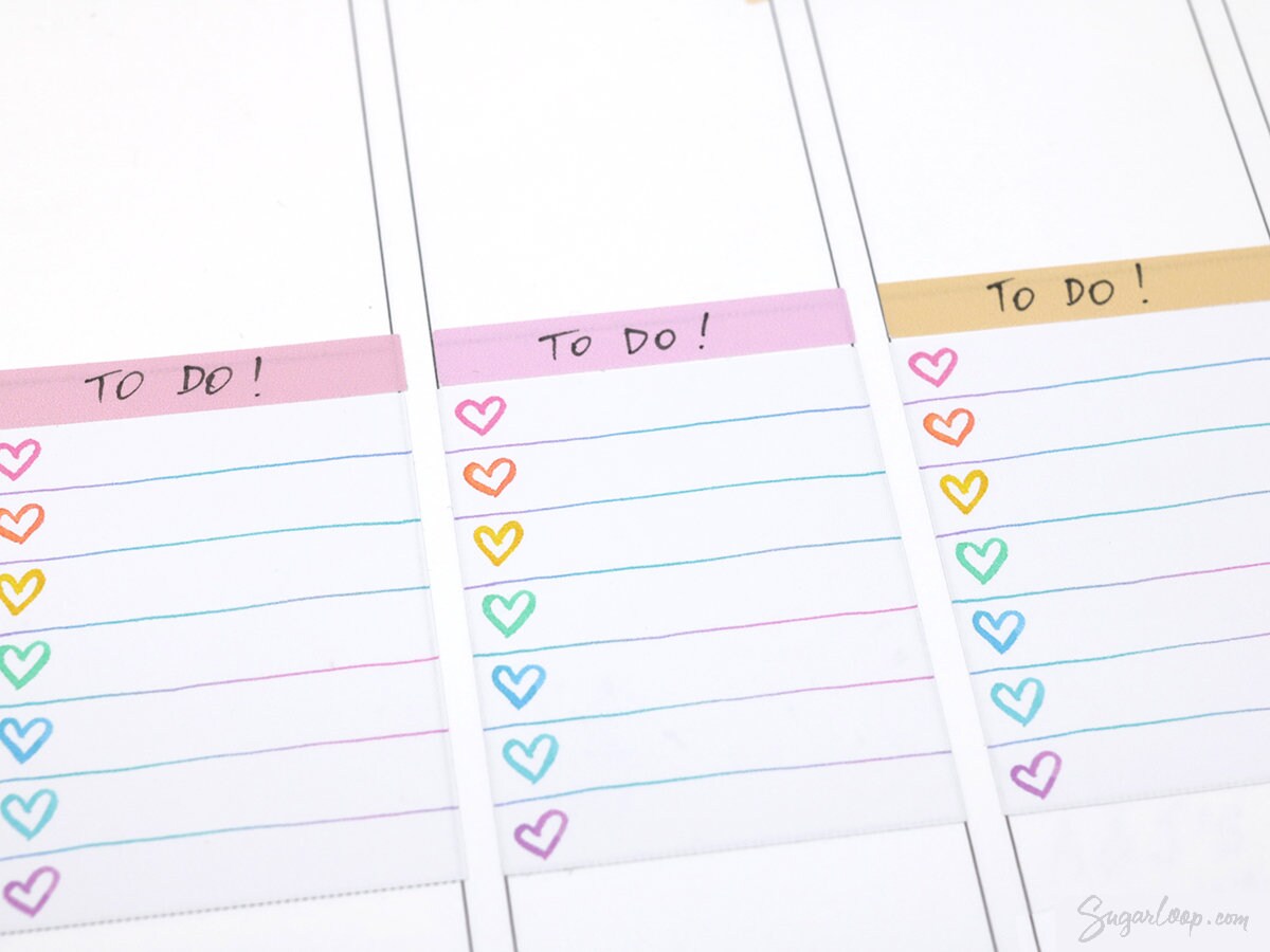 Header Title List Label Bujo Planner Stickers: 0.25in (6 mm) Tall Rainbow Pastel, Planner Essentials
