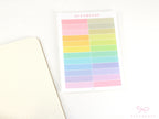Header Title List Label Bujo Planner Stickers: 0.25in (6 mm) Tall Rainbow Pastel, Planner Essentials