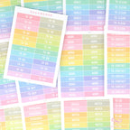 Header Label Planner Sticker: 1.5 in (38  mm) x 0.25 in (6 mm), Planner Essentials