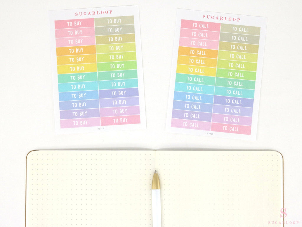 Header Label Planner Sticker: 1.5 in (38  mm) x 0.25 in (6 mm), Planner Essentials