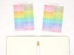 Header Label Planner Sticker: 1.5 in (38  mm) x 0.25 in (6 mm), Planner Essentials