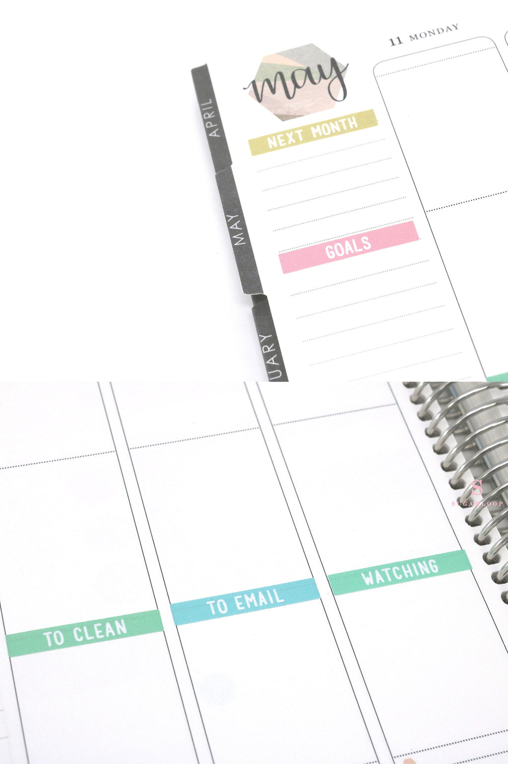 Header Label Planner Sticker: 1.5 in (38  mm) x 0.25 in (6 mm), Planner Essentials