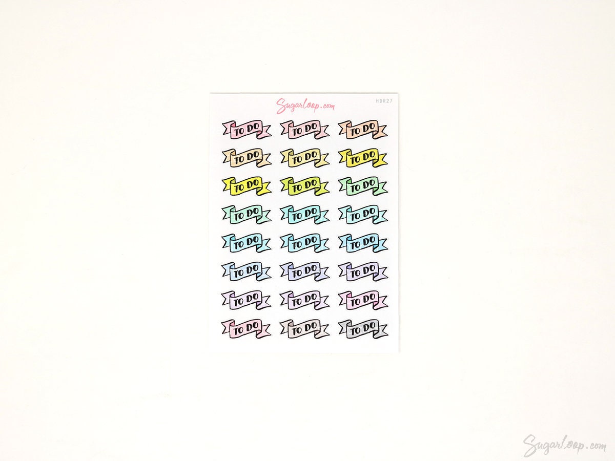 To Do Header Stickers for Planners & Bujo Journals: Pastel, Planner Essentials