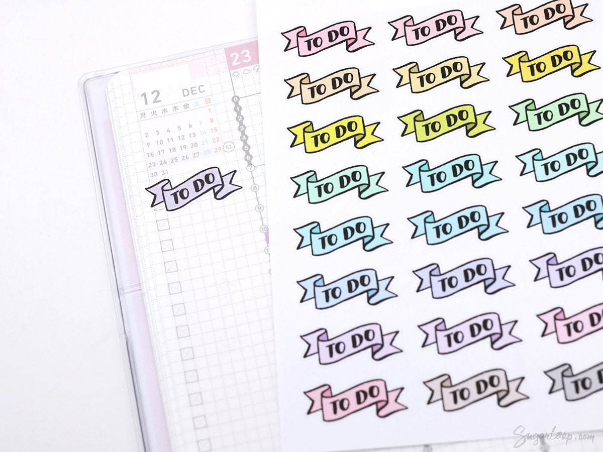 To Do Header Stickers for Planners & Bujo Journals: Pastel, Planner Essentials