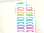Homework Planner and Journal Header Sticker Labels