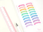 Homework Planner and Journal Header Sticker Labels