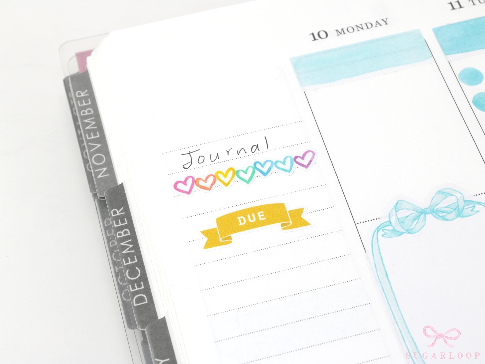 School Uni Teacher Banner Stickers for Planners & Journals: Pastel