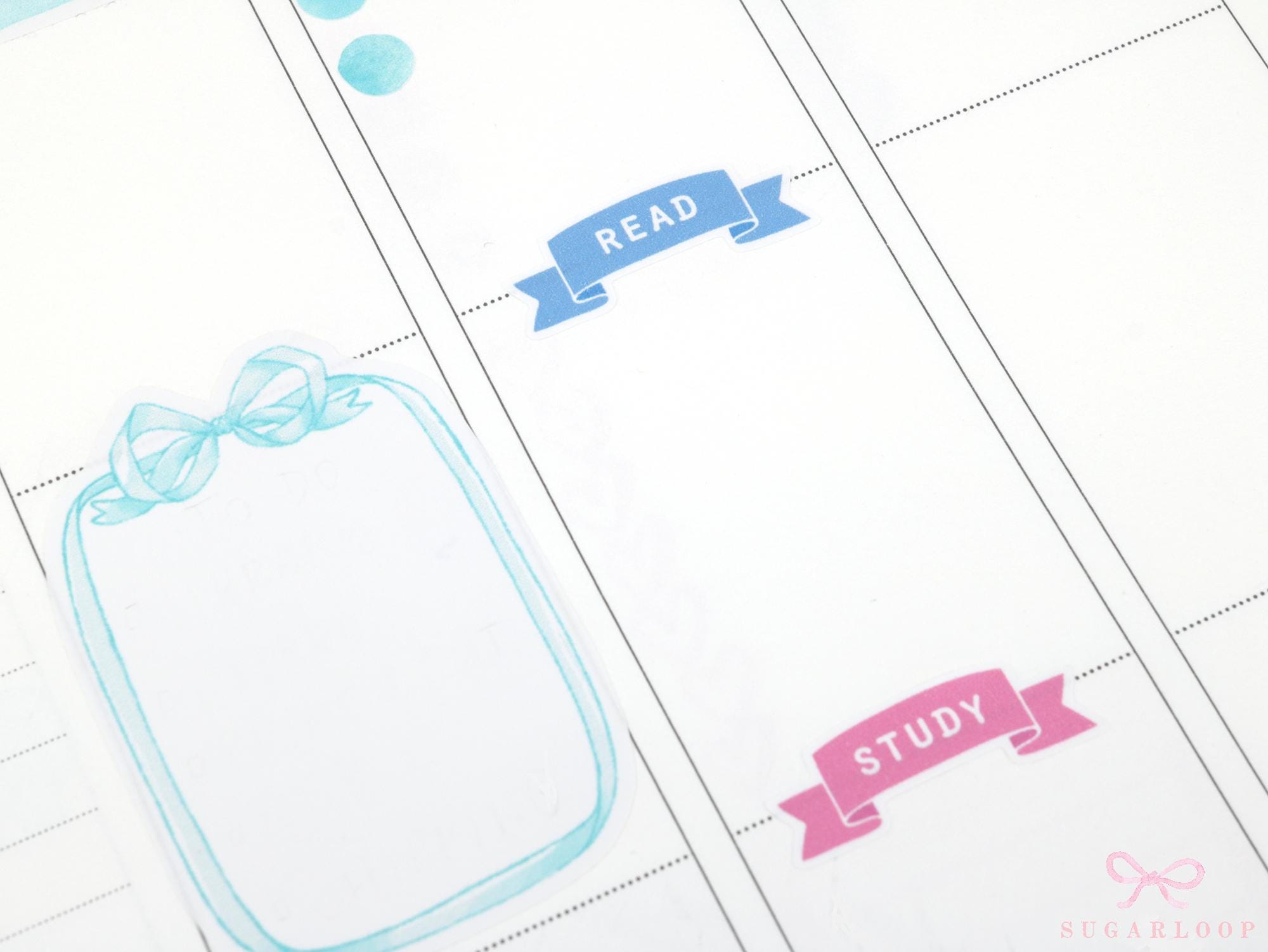 School Uni Teacher Banner Stickers for Planners & Journals: Pastel
