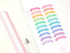 School Uni Teacher Banner Stickers for Planners & Journals: Pastel