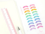 School Uni Teacher Banner Stickers for Planners & Journals: Pastel