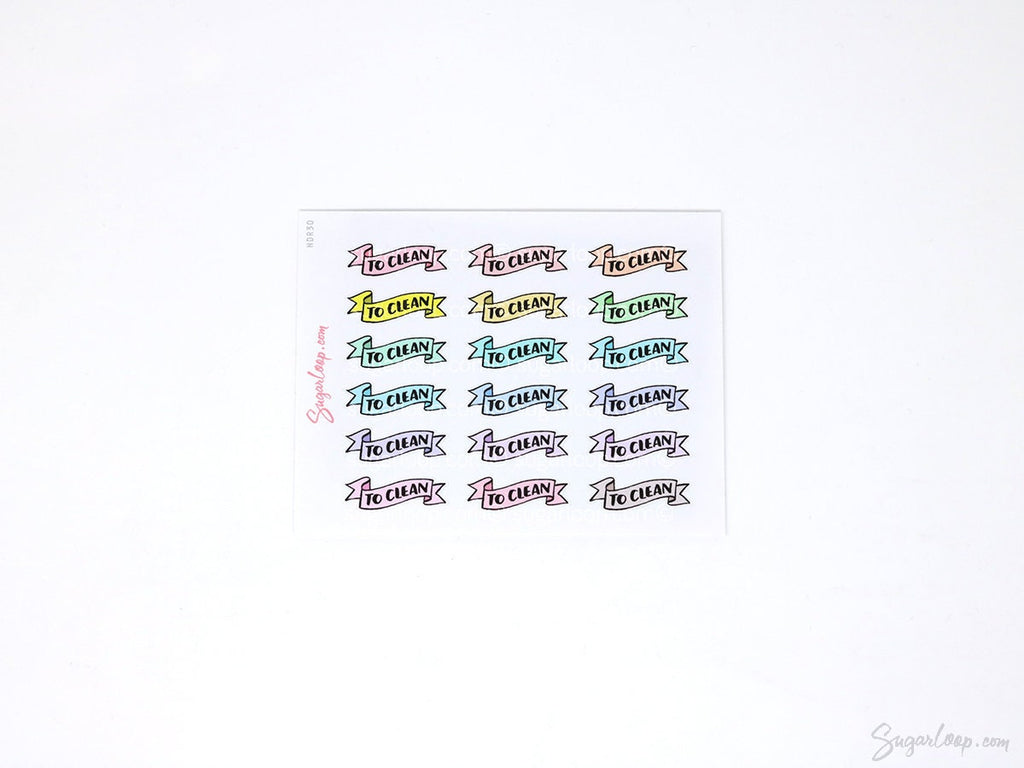 To Clean Header Stickers for Planners & Bujo Journals: Pastel