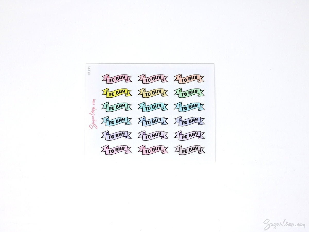 To Buy Header Stickers for Planners & Bujo Journals: Pastel, Planner Essentials
