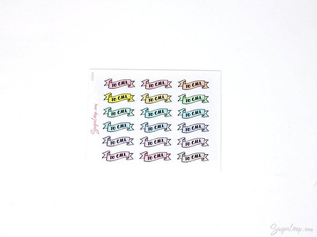 To Call Header Stickers for Planners & Bujo Journals: Pastel, Planner Essentials