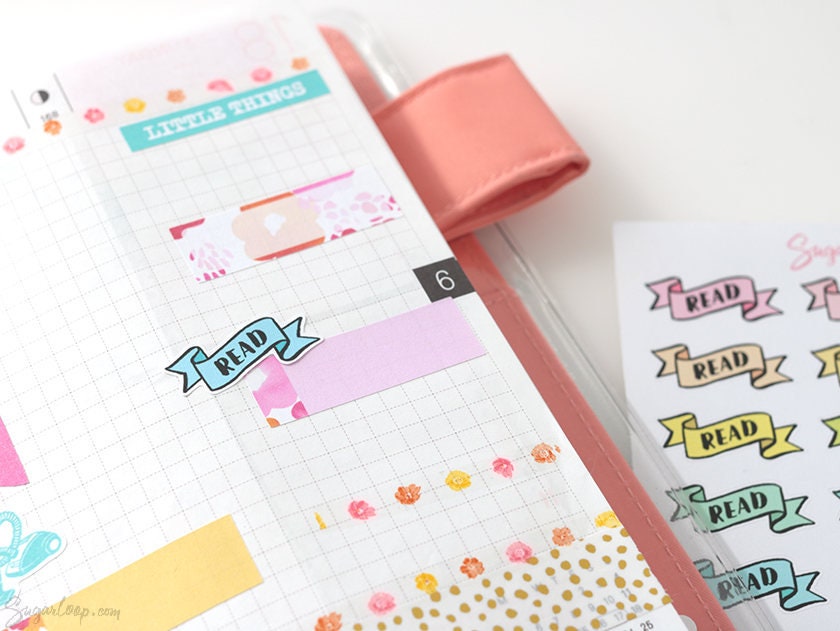 Read Header Stickers for Planners & Bujo Journals: Pastel, Planner Essentials