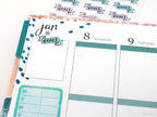 Goals Header Stickers for Planners & Bujo Journals: Pastel