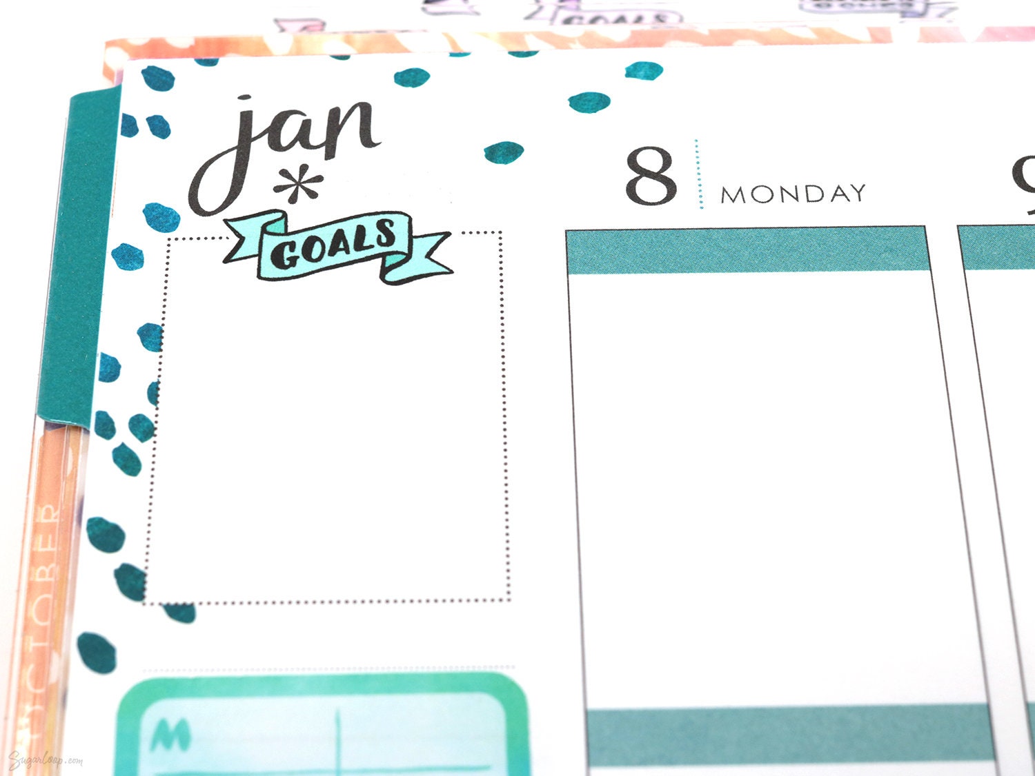 Goals Header Stickers for Planners & Bujo Journals: Pastel