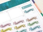 Thankful Header Stickers for Planners & Bujo Journals: Pastel