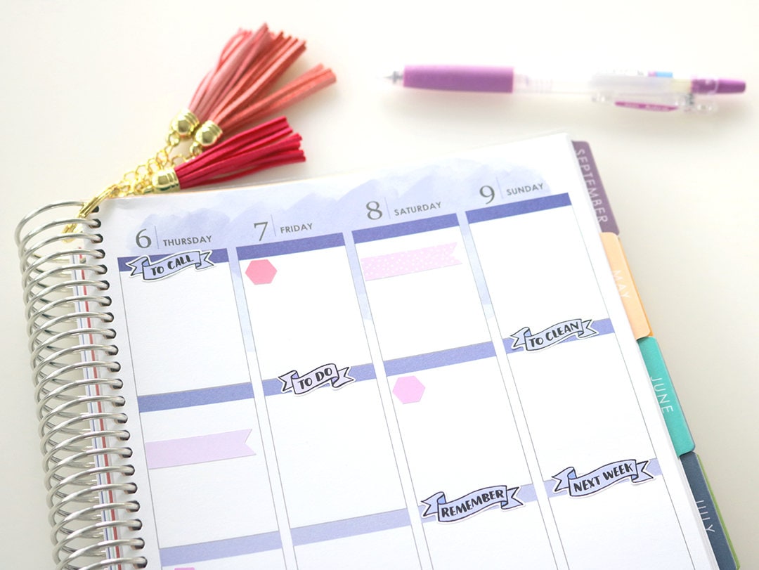 Grateful Header Stickers for Planners & Bujo Journals: Pastel