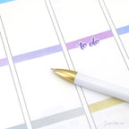 To Do Brush Lettering Script Header Bujo Planner Stickers: Rainbow