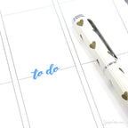 To Do Script Hand Lettering Header Bujo Planner Stickers: Rainbow
