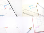 Clean Goals Notes Shopping To Do Today Bujo Header Planner Stickers: Rainbow Watercolor