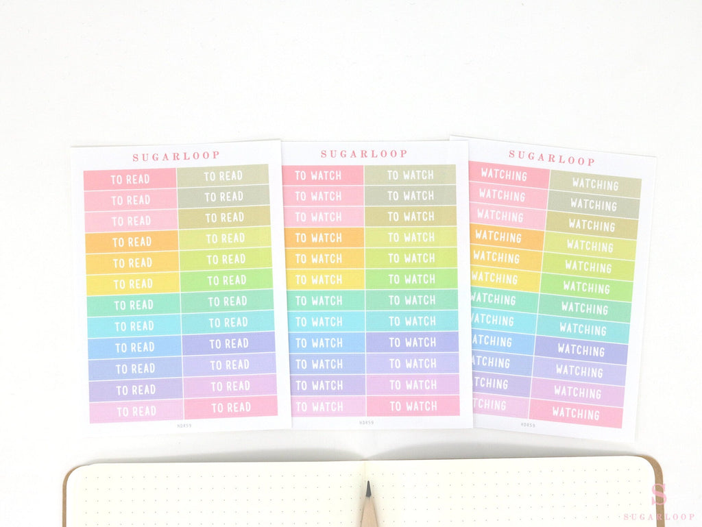 Header Bujo Planner Stickers: 1.5 in (38  mm) x 0.25 in (6 mm)