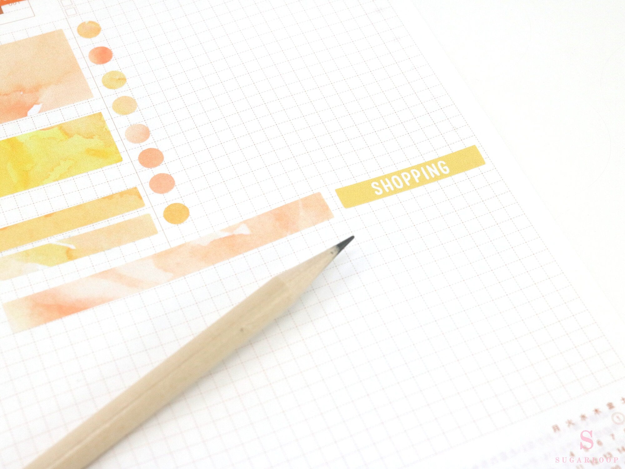 Header Bujo Planner Stickers: 1.5 in (38  mm) x 0.25 in (6 mm)