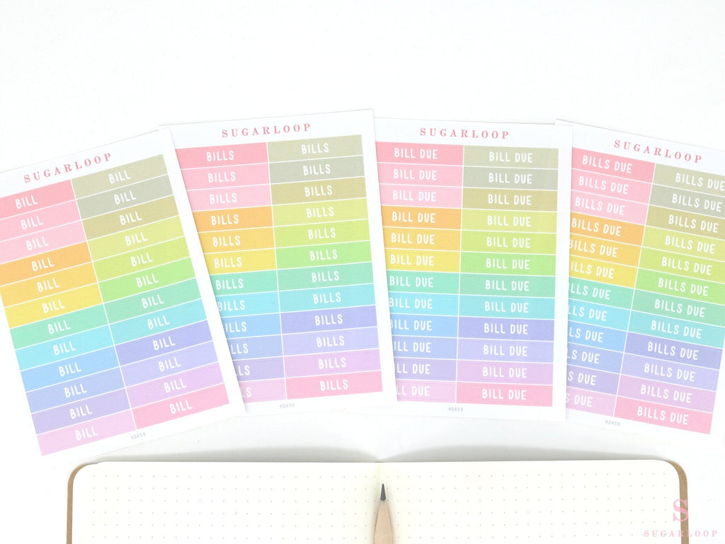 Header Bujo Planner Stickers: 1.5 in (38  mm) x 0.25 in (6 mm)