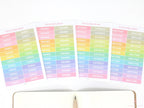 Header Bujo Planner Stickers: 1.5 in (38  mm) x 0.25 in (6 mm)