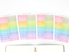 Header Bujo Planner Stickers: 1.5 in (38  mm) x 0.25 in (6 mm)
