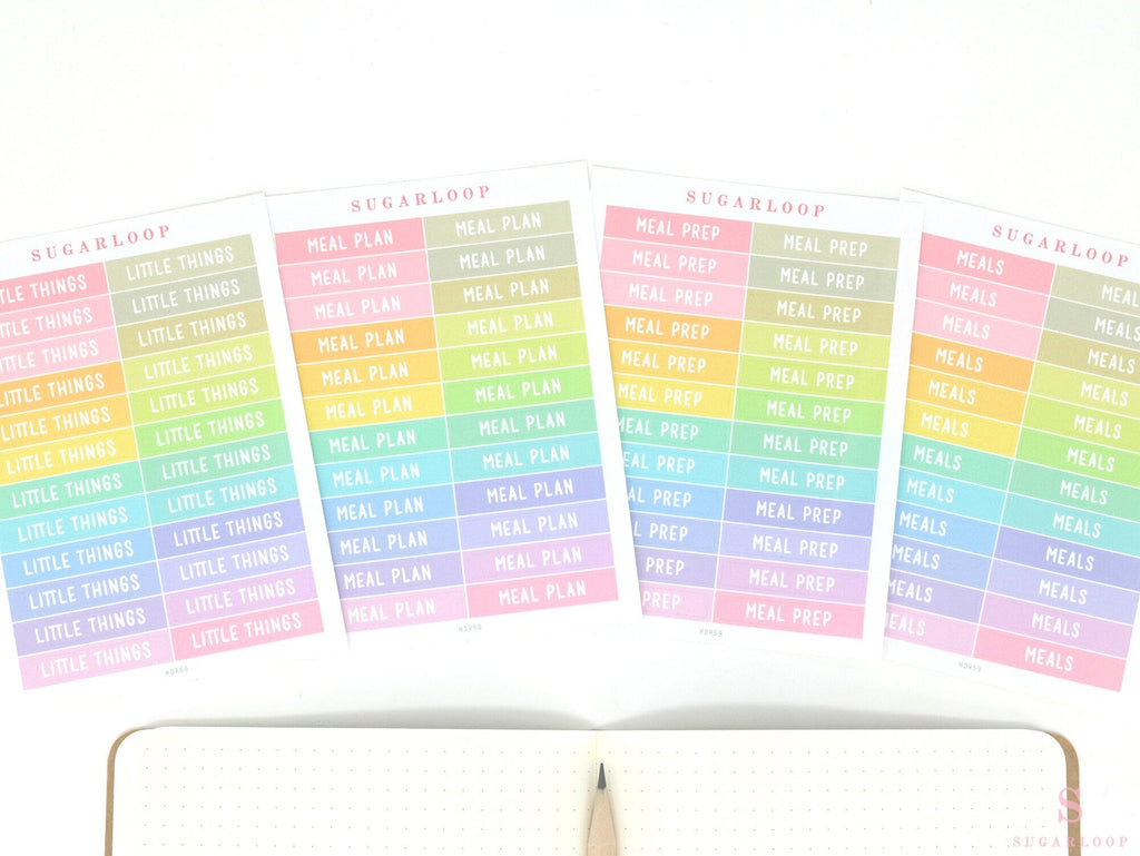 Header Bujo Planner Stickers: 1.5 in (38  mm) x 0.25 in (6 mm)