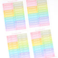 Header Title Bujo Planner Stickers: 1.5 in (38  mm) x 0.25 in (6 mm)
