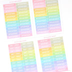 Header Title Bujo Planner Stickers: 1.5 in (38  mm) x 0.25 in (6 mm)