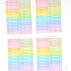 Header Title Bujo Planner Stickers: 1.5 in (38  mm) x 0.25 in (6 mm)
