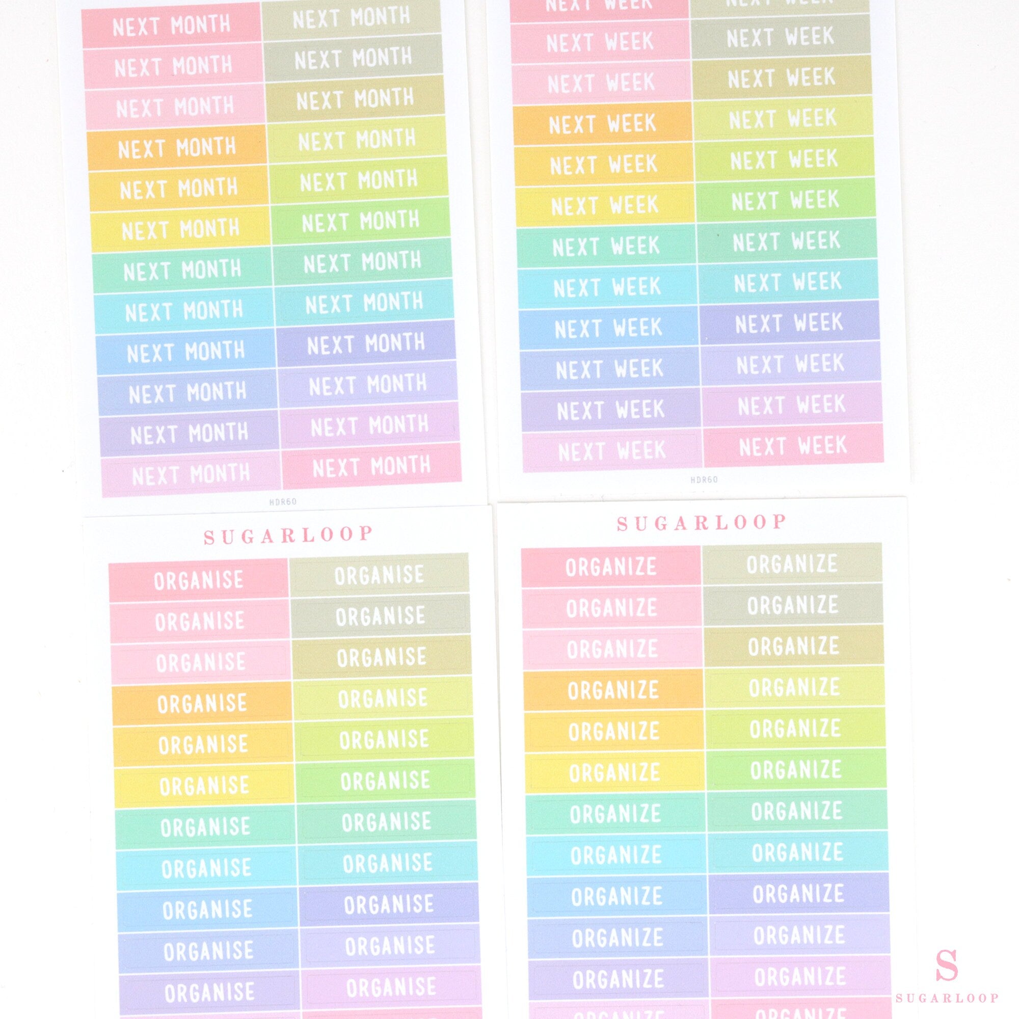 Header Title Bujo Planner Stickers: 1.5 in (38  mm) x 0.25 in (6 mm)