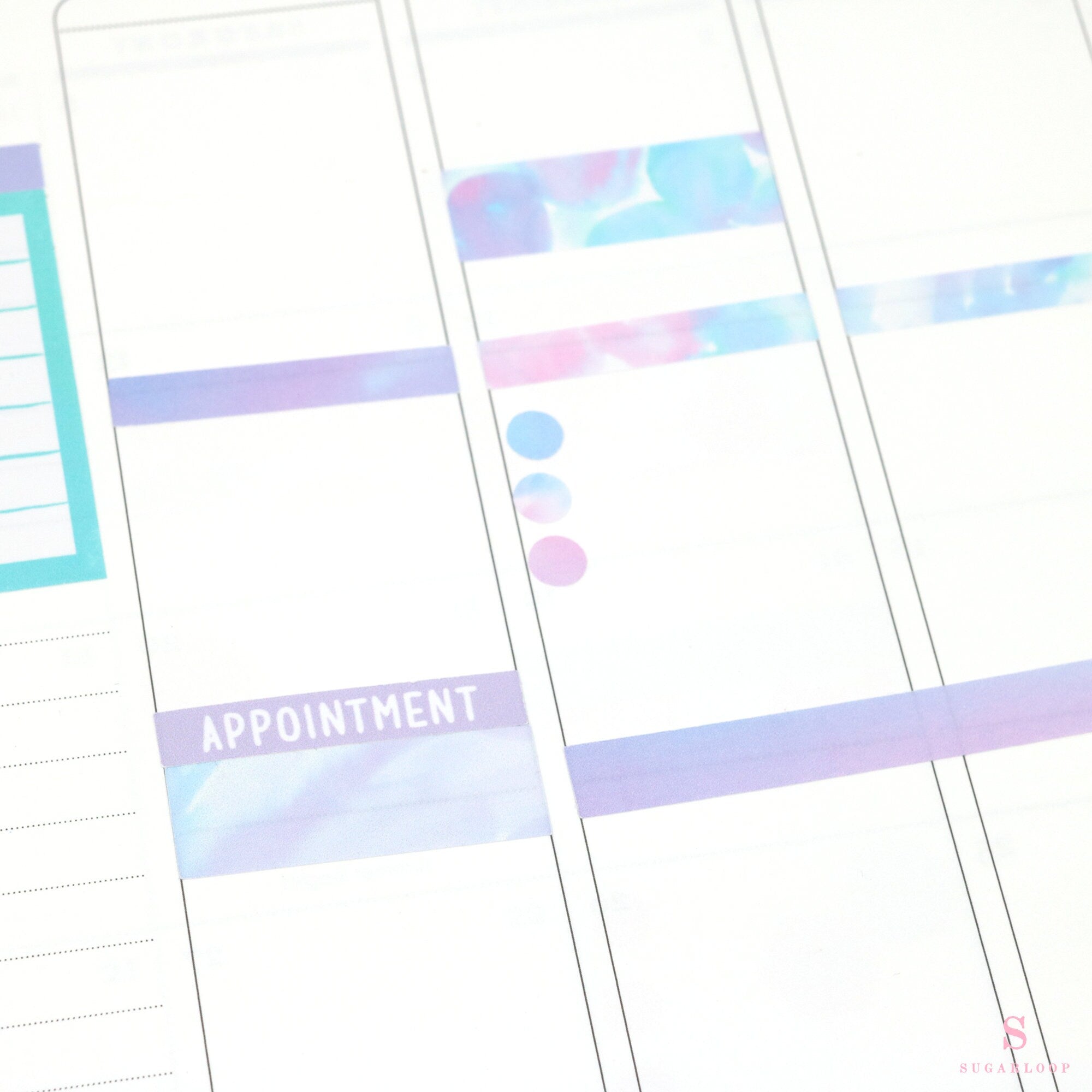 Header Title Bujo Planner Stickers: 1.5 in (38  mm) x 0.25 in (6 mm)