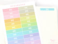 Due Header Title Sticker Labels for Planners and Bujo Journals: 1.5 in (38  mm) x 0.25 in (6 mm)