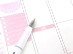 Due Header Title Sticker Labels for Planners and Bujo Journals: 1.5 in (38  mm) x 0.25 in (6 mm)