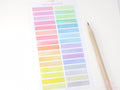 Header Title List Label Bujo Planner Stickers: 0.25in (6 mm) Tall Watercolor Pastel