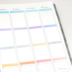 Header Title List Label Bujo Planner Stickers: 0.25in (6 mm) Tall Watercolor Pastel