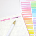 Header Title List Label Bujo Planner Stickers: 0.25in (6 mm) Tall Watercolor Pastel