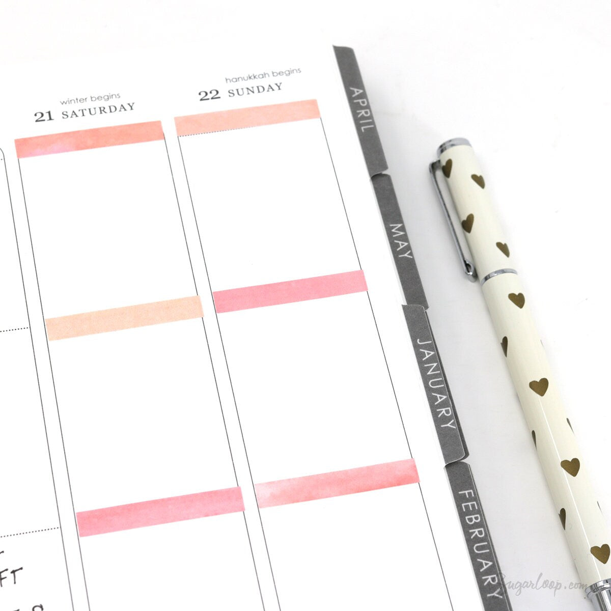 Watercolor Header Title List Label Bujo Planner Stickers: 0.25in(6 mm)