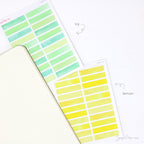 Watercolor Header Title List Label Bujo Planner Stickers: 0.25in(6 mm)