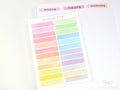Header Title Strip Label Bujo Planner Stickers: 0.25in (6 mm) Tall
