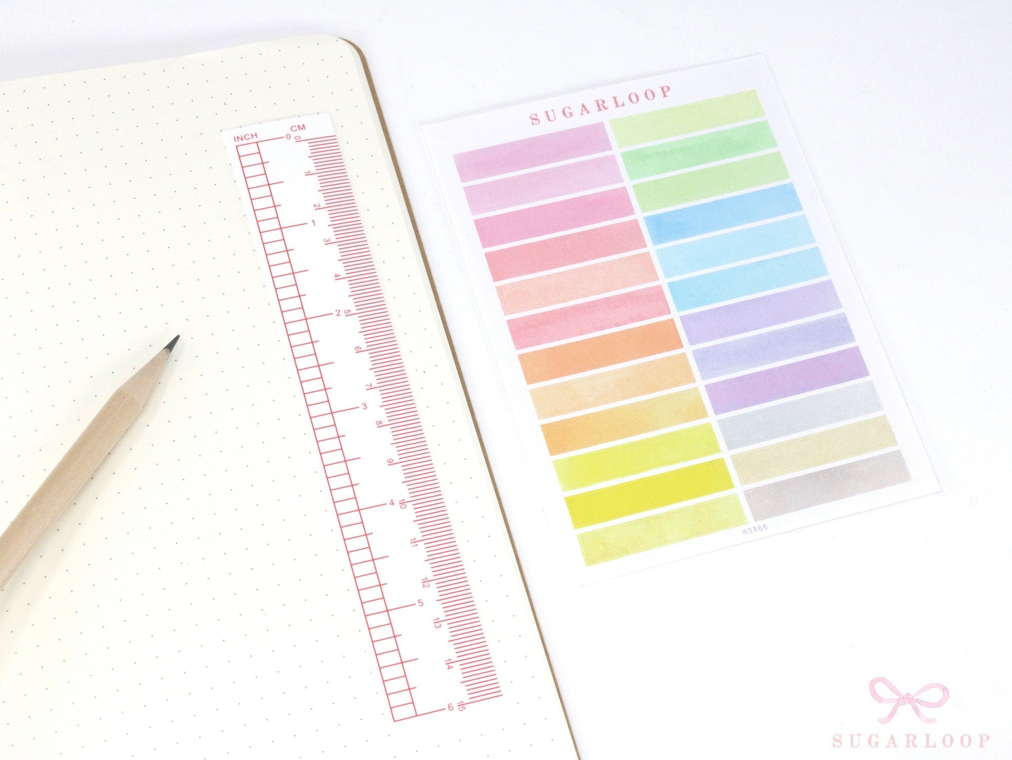 Header Title Strip Label Bujo Planner Stickers: 0.25in (6 mm) Tall