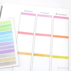 Header Title Strip Label Bujo Planner Stickers: 0.25in (6 mm) Tall