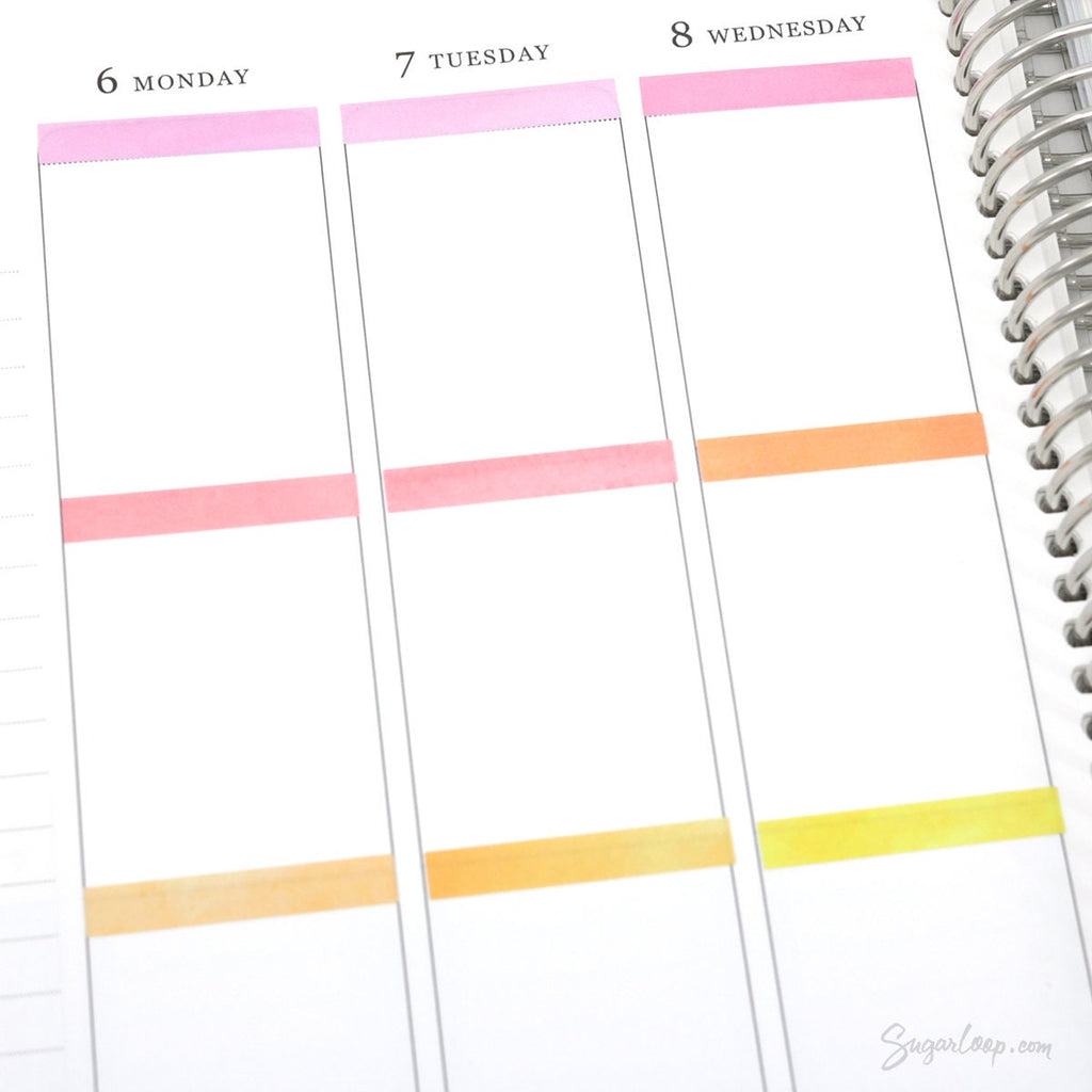 Header Title Strip Label Bujo Planner Stickers: 0.25in (6 mm) Tall